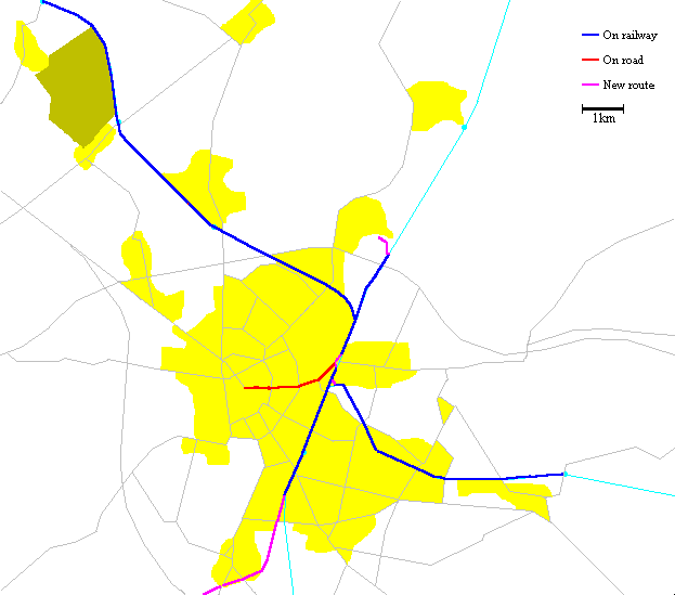 Map of 1980s proposal