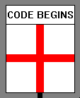 White board with red cross